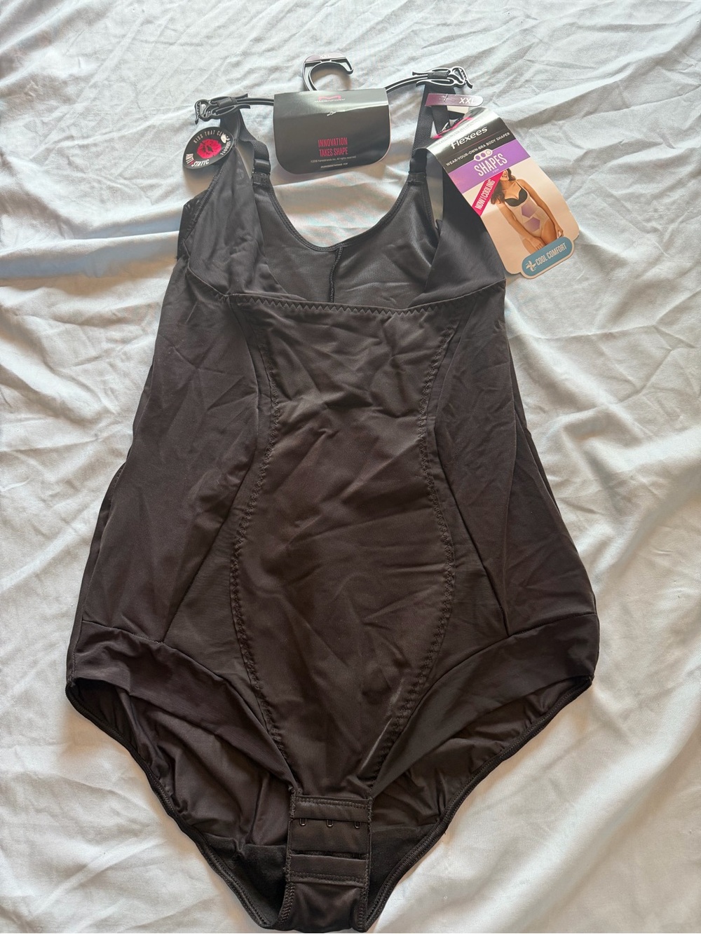 Maidenform Black Flexees Shapewear Bodysuit size xxl